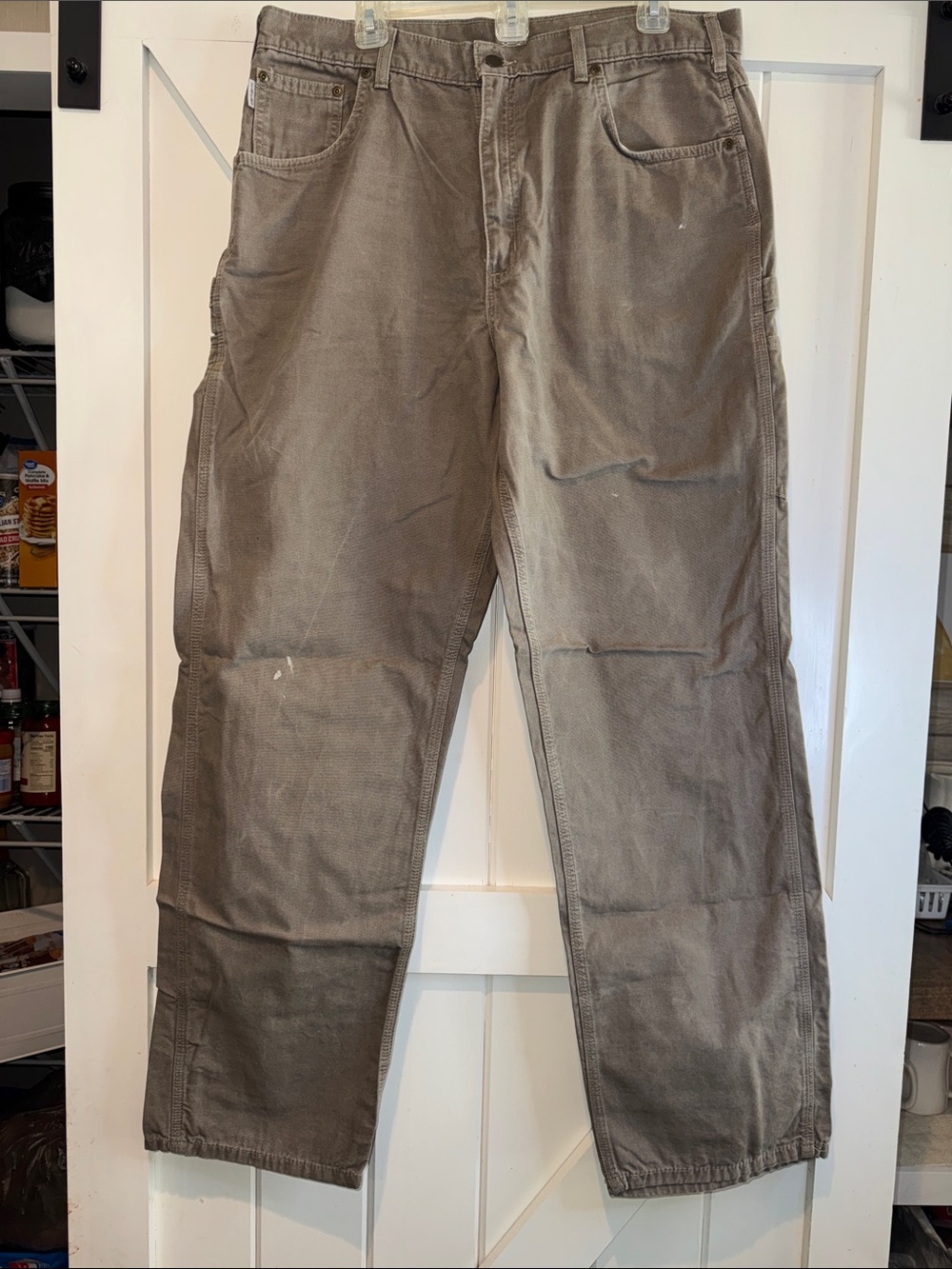 Carhartt Men's Cargo Pants Taupe Brown Workwear